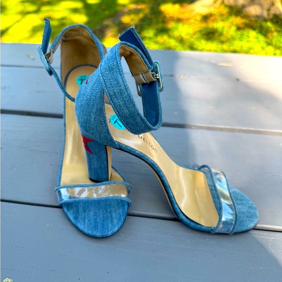 Tamara Mellon Woman’s Sandals Blue Size 7.5 - Picture 5 of 11